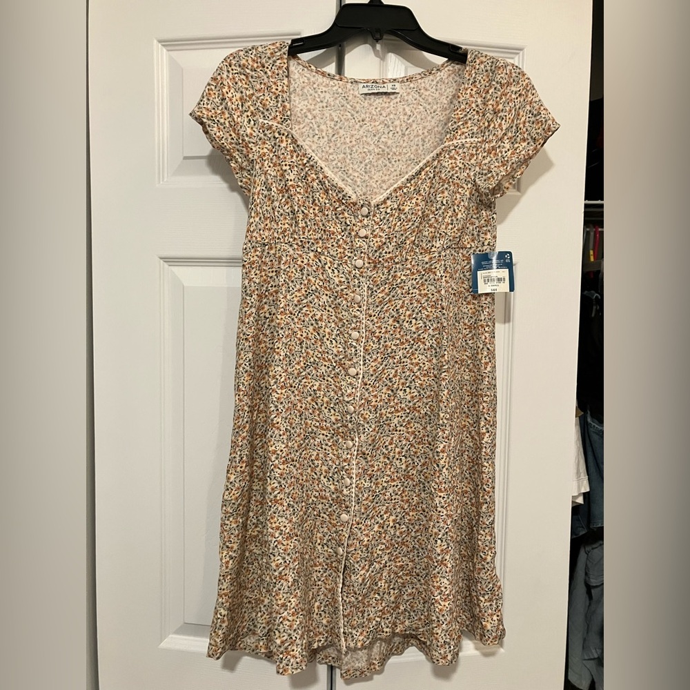 Arizona Jean Company Cream Floral Mini Dress